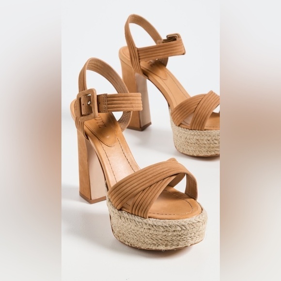 Schutz Blisse Platform Sandals - Nude Caramel - size 9 - Picture 3 of 16
